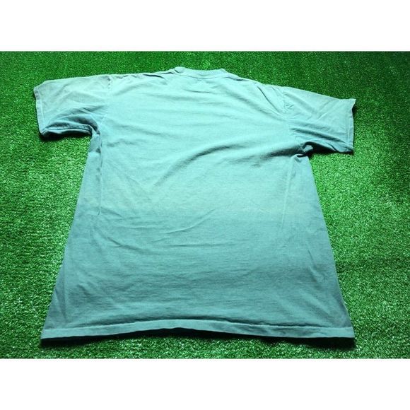 Vintage 90s Liberty Graphics Men's Single Stitch Blank Tee Size XL Green USA - Picture 6 of 6